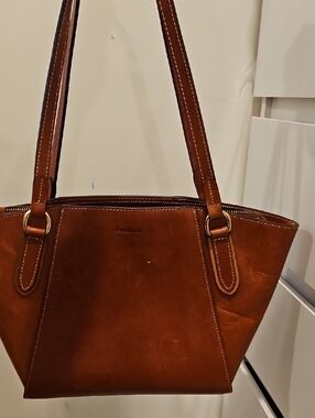 Charlies Brown Leather Shoulder Bag with Double Straps